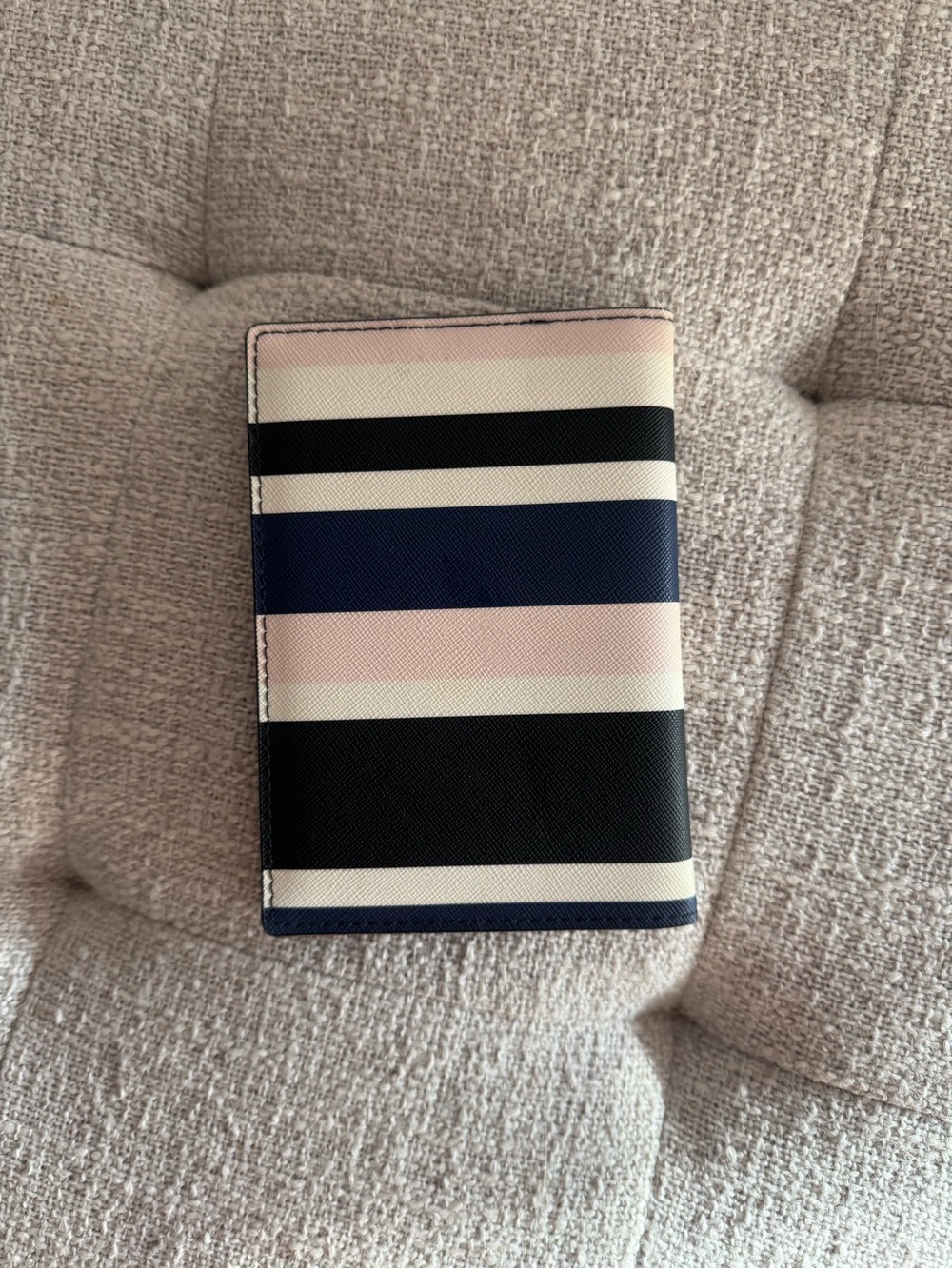 kate spade Striped Passport Holder in Navy, Black & Blush - Picture 4 of 4